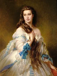 Portret van Madame Rimsky-Korsakov (1833-78) geboren Varvara Dmitrievna Mergassov, 1864